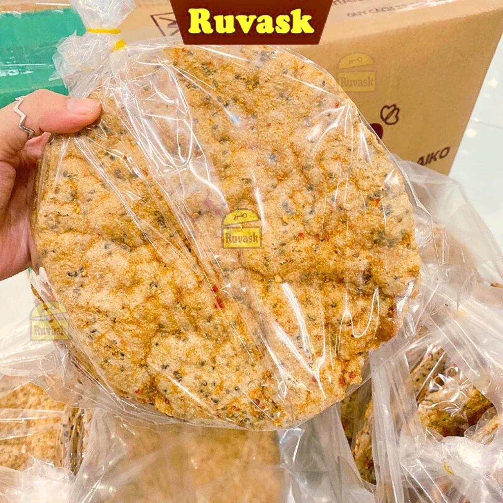 [5 CÁI] Bánh Đa Mè Dừa Nướng Muối Ớt Thơm Béo - Bánh Tráng / Bánh Đa Nướng Muối Ớt Bến Tre - Bánh Tr