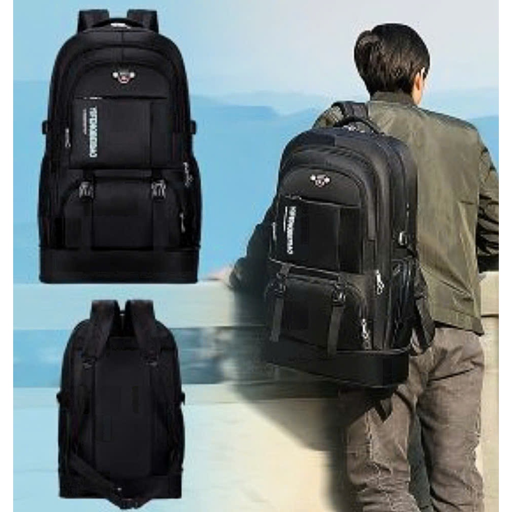 Balo Phượt Nam Nữ 65L Đa Năng – Balo Du Lịch Cỡ Lớn – Balo Chống Nước Leo Núi Có Đệm Lưng Êm