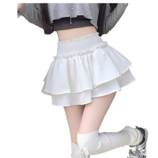 Chân Váy Nữ Quần Váy Dài 35Cm Cạp Smocking 2 Tầng Chất Vải Thun WCV017