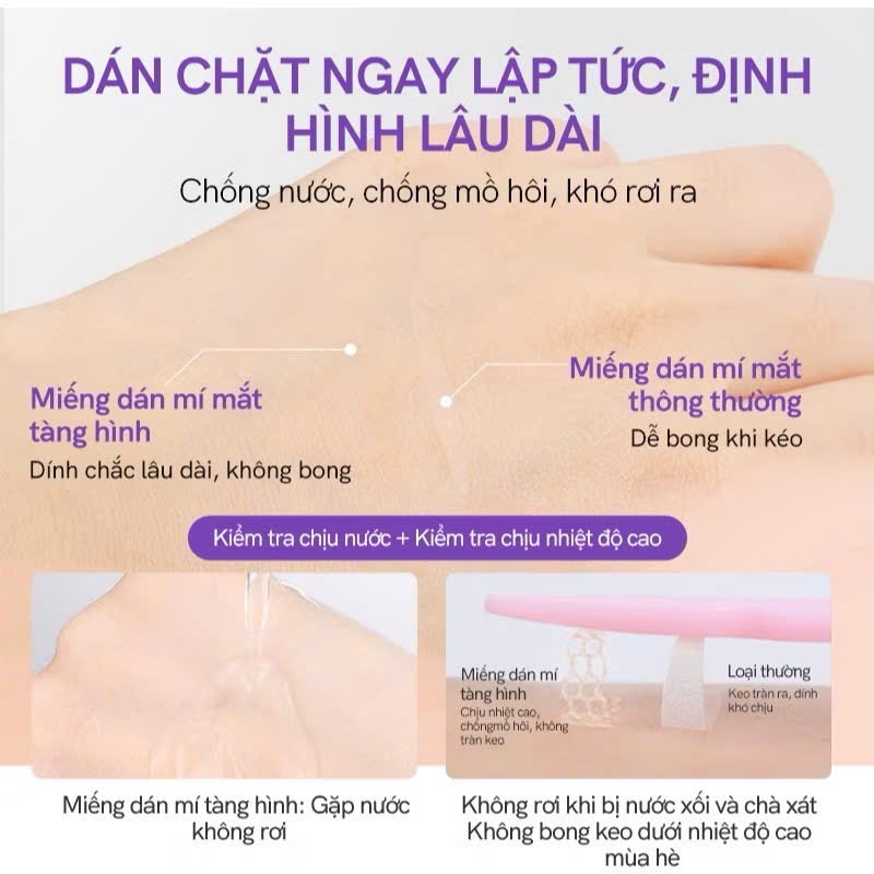 MLEN DIARY Miếng Dán Kích Mí Phù Hợp Mọi Dáng Mắt, Không Lộ Cả Khi Không Makeup