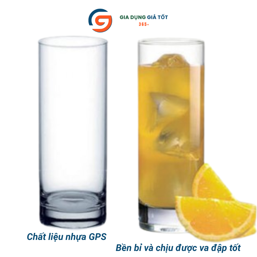 Ly nhựa trong suốt giả thủy tinh cao cấp - ly uống nước, cốc nhựa cứng dùng trà đá, nước ép