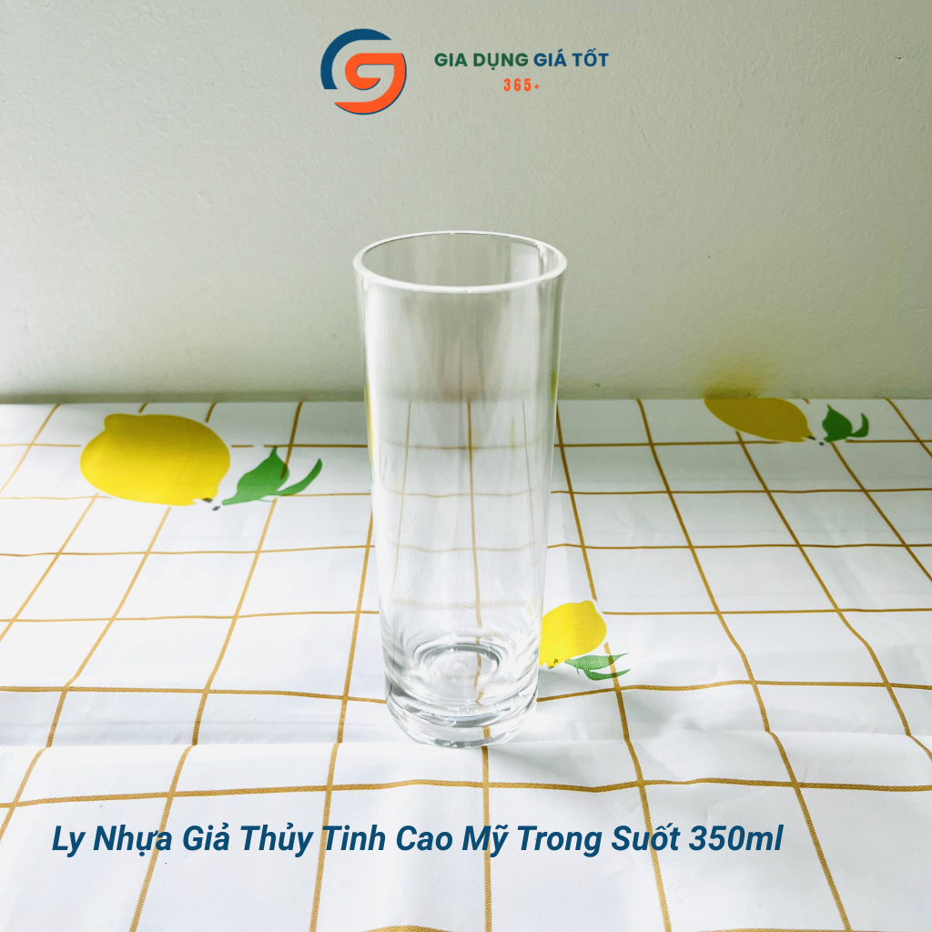Ly nhựa trong suốt giả thủy tinh cao cấp - ly uống nước, cốc nhựa cứng dùng trà đá, nước ép