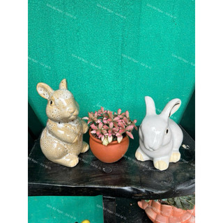 Thỏ Đứng/Ngồi Nhiều Màu - Trang Trí Tiểu Cảnh - Sân Vườn - Nhà Cửa - Gốm Bình Dương