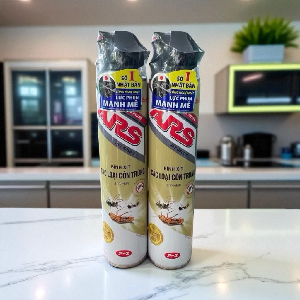 Combo 2 Bình Xịt Côn Trùng ARS Hương Không Mùi Công Nghệ Nhật Bản Sản Xuất tại Việt Nam 600ml