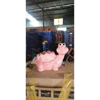 Rùa Trồng Bông Tráng Men Nhiều Màu - Trang Trí Tiểu Cảnh - Sân Vườn - Nhà Cửa - Gốm Bình Dương
