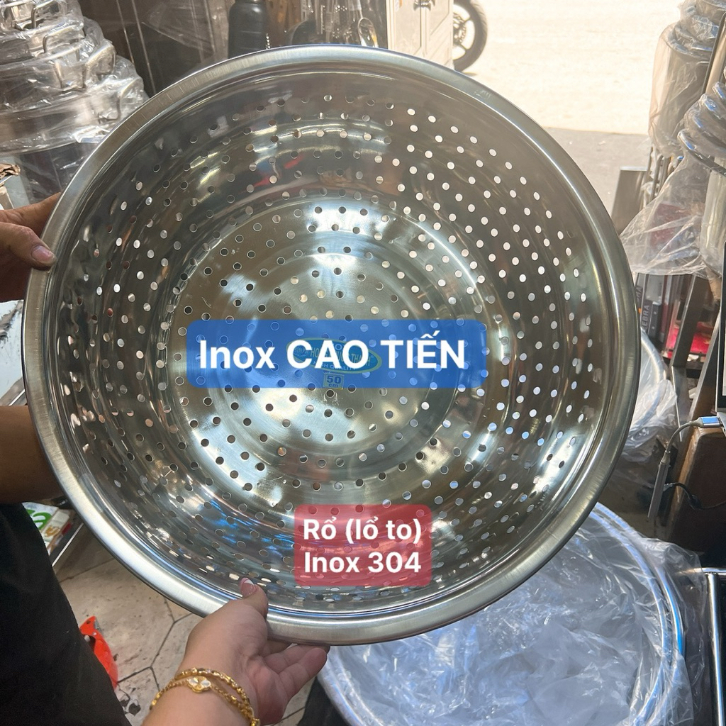 {Hoả Tốc} Rổ - Rá lổ nhỏ INOX 304 Size Lớn | Shopee Việt Nam