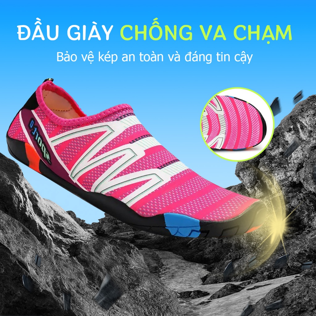 Giày đi biển đi bơi tập yoga chống trơn trượt trekking đế cao su thoát nước Giày lội nước nhanh chóng và di động