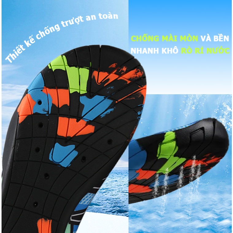 COOLLOOG Kích thước Giày đi bộ Cặp đôi Giày biển Bãi biển Giày thể thao Giày chống trượt chống trượt