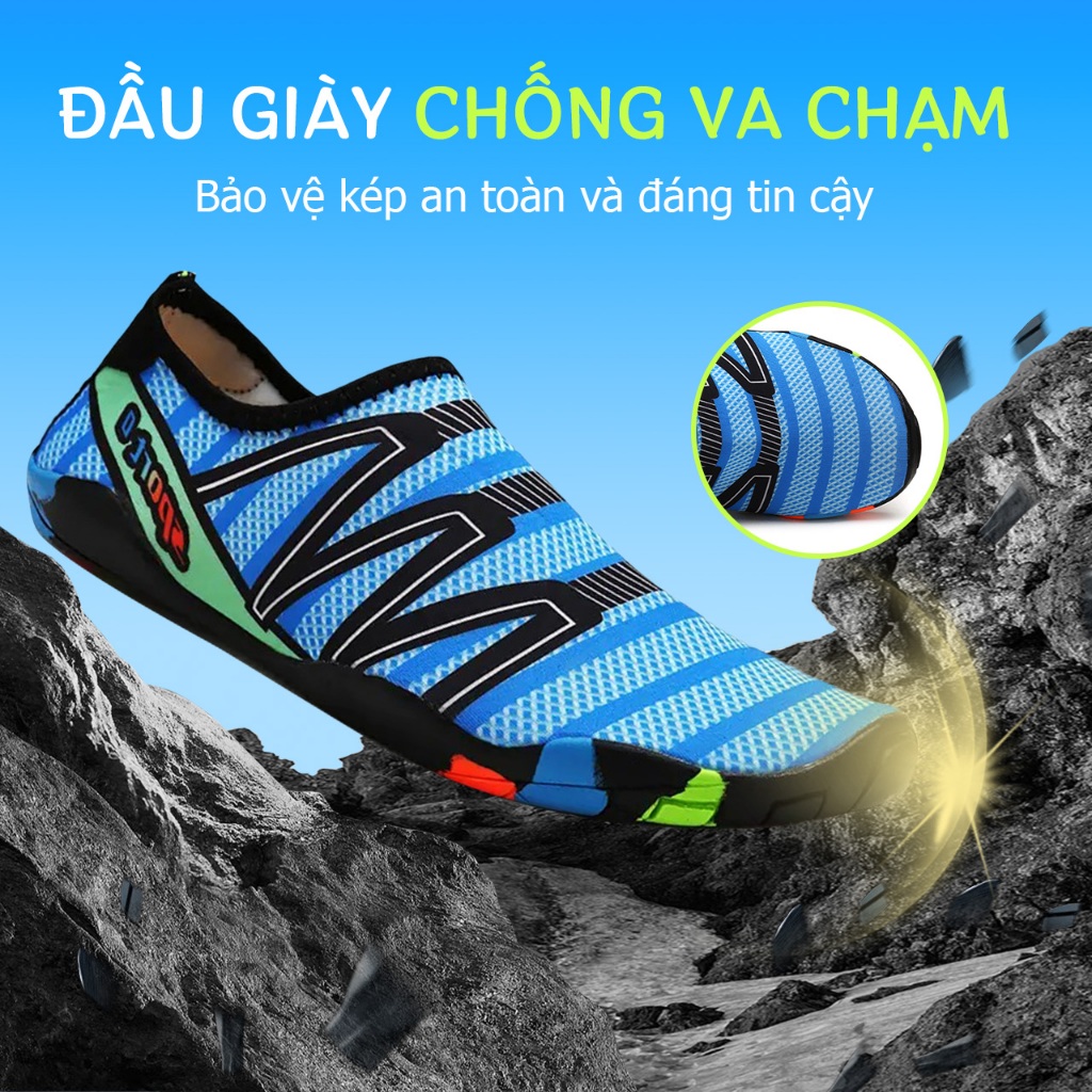 COOLLOOG Kích thước Giày đi bộ Cặp đôi Giày biển Bãi biển Giày thể thao Giày chống trượt chống trượt