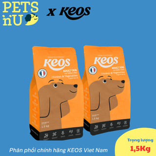 [PP CHÍNH HÃNG] [TIẾT KIỆM] COMBO 2 Hạt Keos cho chó trưởng thành, vị Gà Rau củ (1,5kg) –  Mua hạt tặng hạt KM SỐC