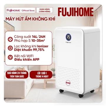 Máy hút ẩm 16L/ngày bằng máy nén Block lọc không khí 15m2 - 40m2 Fujihome Nhập Khẩu, phòng ngủ phòng khách dehumidifiers