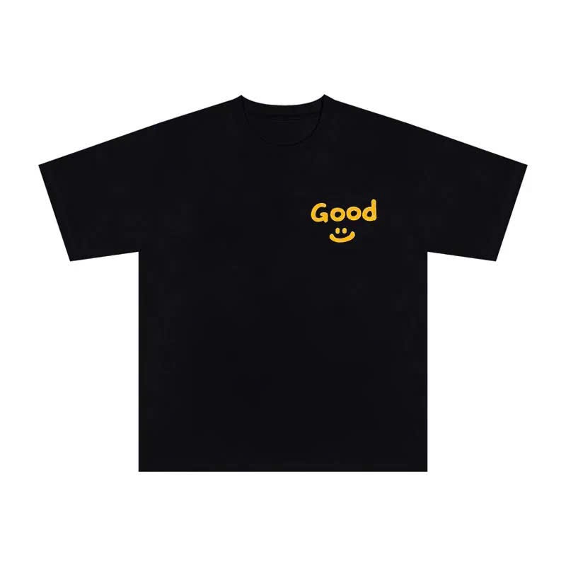 Áo thun Stee Cổ tròn GOOD Smile ICVCVNI Unisex Cotton