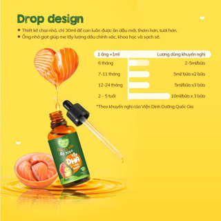 Dầu ăn dặm cho bé Mămmy Cá hồi, Hạt lanh, Olive, Bơ, Gấc, Óc chó bổ sung DHA bé 6 tháng, chai 30ml