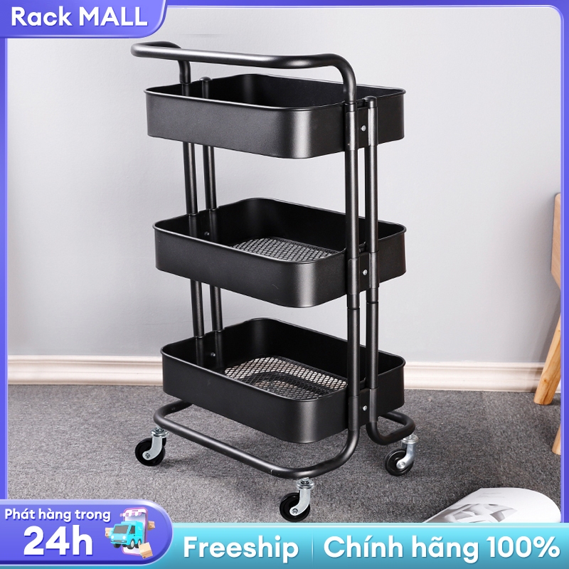 RACK Kệ Sắt 3 Tầng Đa Năng Xe Đẩy Xe đẩy 100% thép carbon Ổn định ...