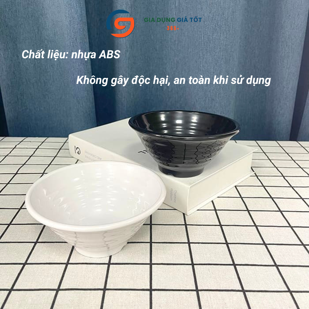 Tô nhựa loa cao cấp chống vỡ miệng rộng, dùng ăn phở, bún, cơm, chè, bát tô nhựa nhiều màu