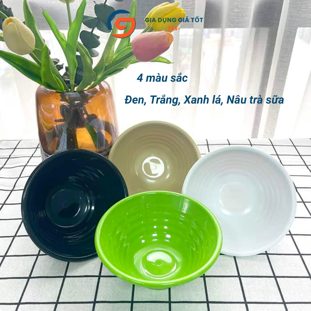 Tô nhựa loa cao cấp chống vỡ miệng rộng, dùng ăn phở, bún, cơm, chè, bát tô nhựa nhiều màu