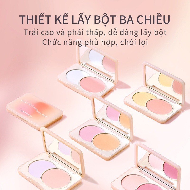 JUDYDOLL Phấn má hồng 2 hai tone màu cho người mới tập trang điểm 6g | NHÍM HOUSE