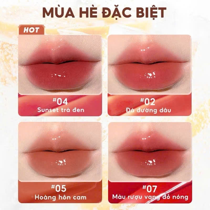 Son tint Bóng Judydoll LIP GLOSS Dưỡng Ẩm Lâu Trôi Son 2.4g | NHÍM HOUSE