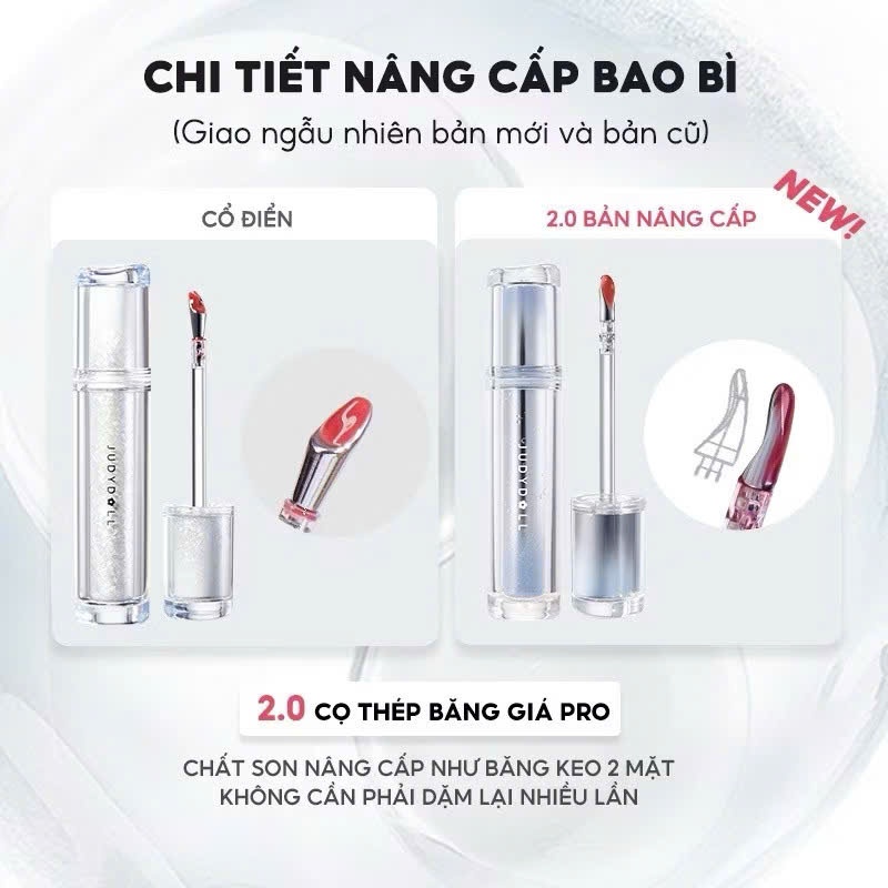 Son tint Bóng Judydoll LIP GLOSS Dưỡng Ẩm Lâu Trôi Son 2.4g | NHÍM HOUSE