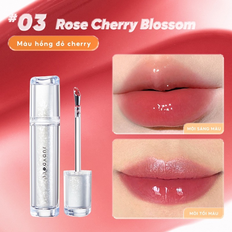 Son tint Bóng Judydoll LIP GLOSS Dưỡng Ẩm Lâu Trôi Son 2.4g | NHÍM HOUSE