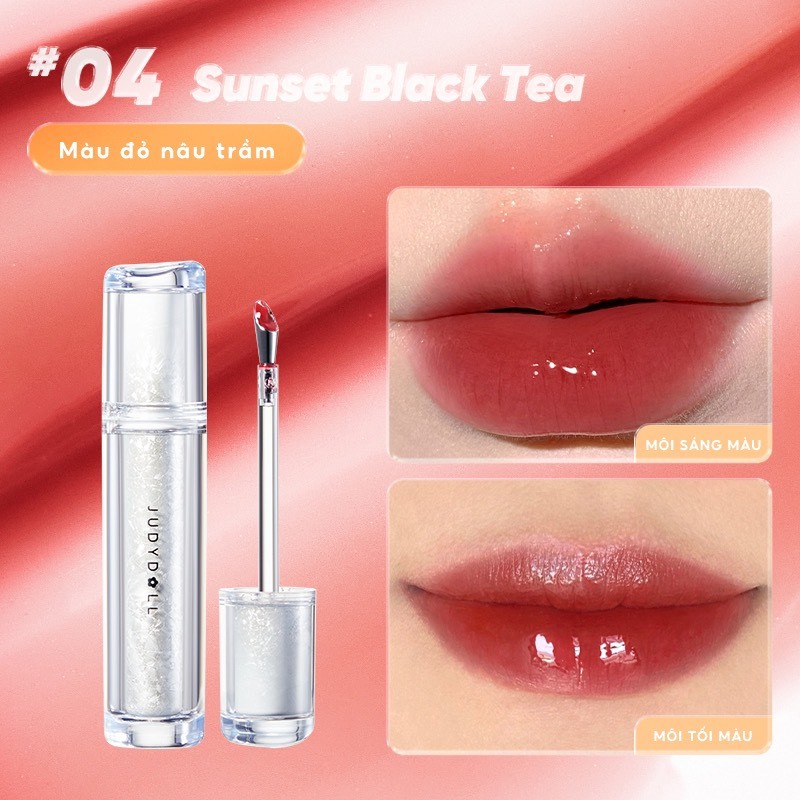 Son tint Bóng Judydoll LIP GLOSS Dưỡng Ẩm Lâu Trôi Son 2.4g | NHÍM HOUSE