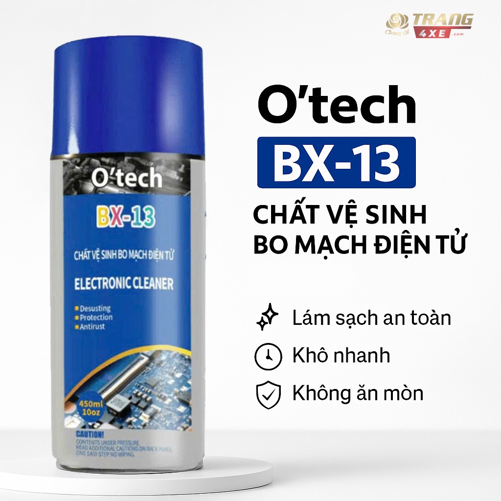O'tech BX-13 Chai xịt vệ sinh bo mạch điện tử (450ml) BX13 Electronic ...
