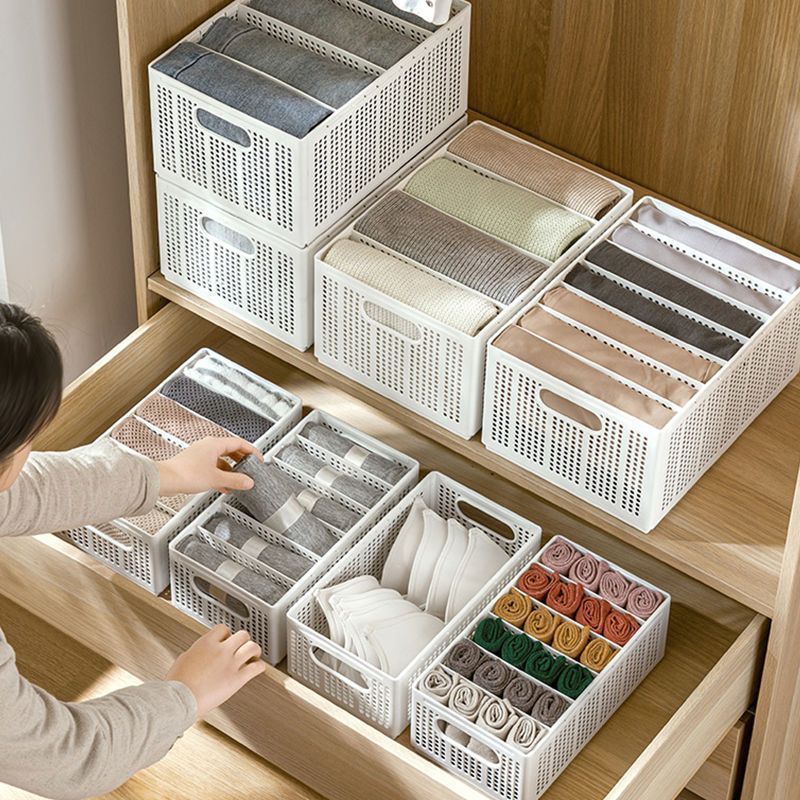 Giỏ Đựng Quần Áo Chia Ngăn Đa Năng, Hộp Đựng Đồ Gấp Gọn Nhiều Kích Thước Tiện Lợi