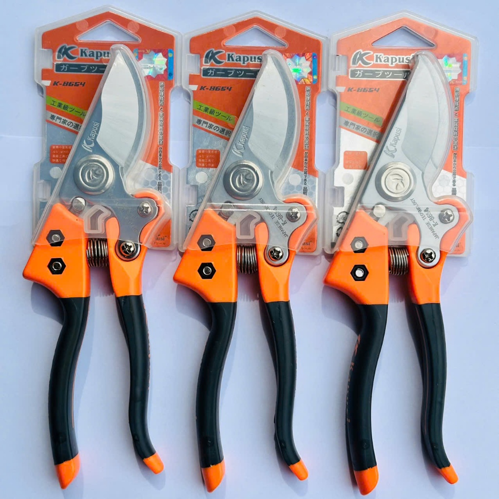 Kéo Cắt Tỉa Cành Cây Kapusi K8654 Cao Cấp, Lưỡi Thép SK5, Thiết Kế Chắc Chắn, Cắt Êm Tay