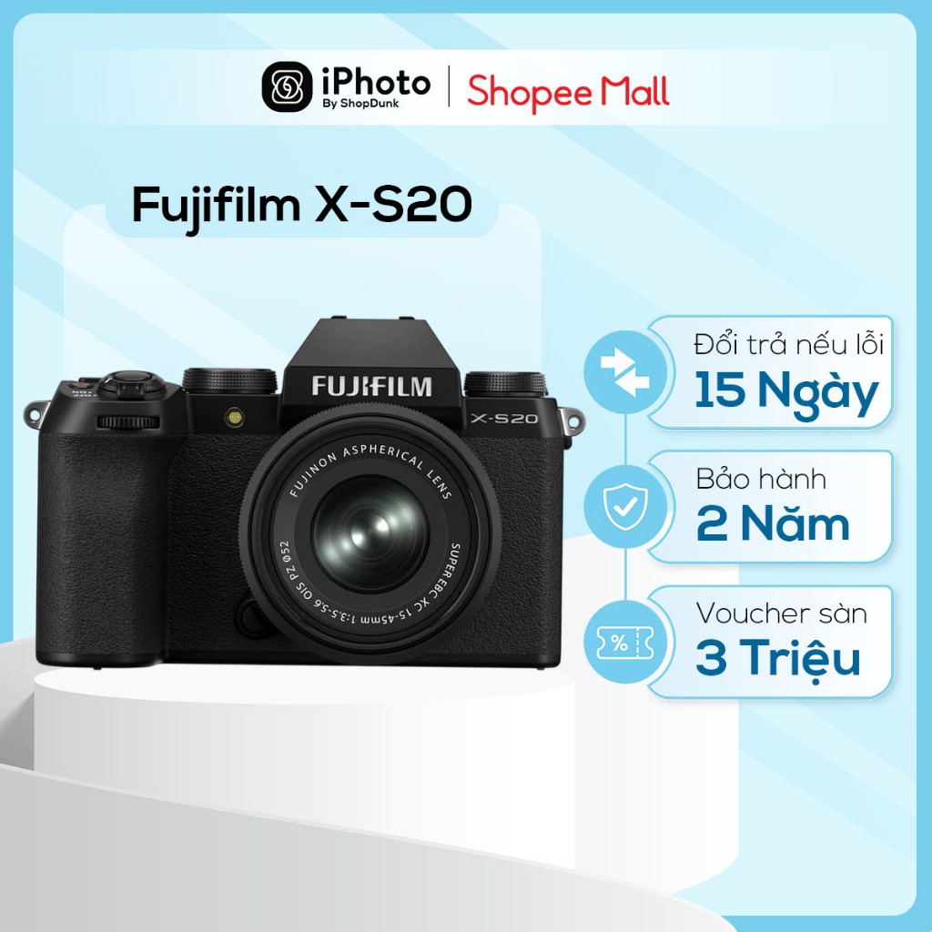 Máy Ảnh Fujifilm X-S20 Chính Hãng – Mirrorless Gọn Nhẹ Bảo Hành 2 Năm