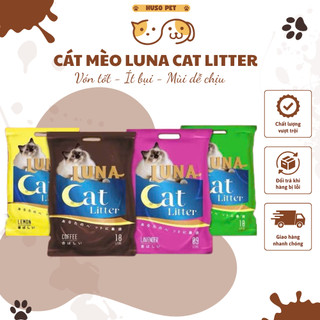 Cát Mèo Luna Litter 4 Mùi Thơm Dễ Chịu Vón Tốt Ít Bụi 9L