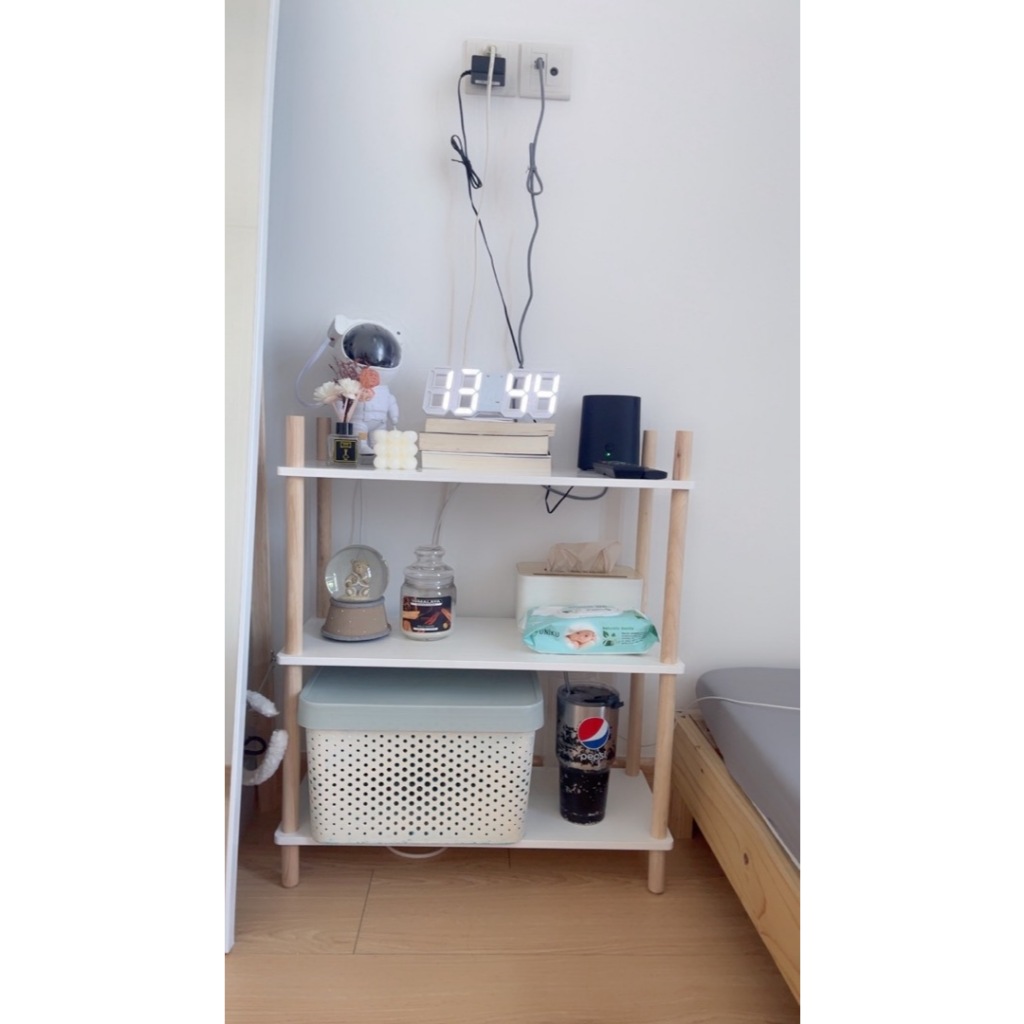 Kệ gỗ decor 3 tầng phong cách Châu Âu kệ trang trí kệ mỹ phẩm kệ sách