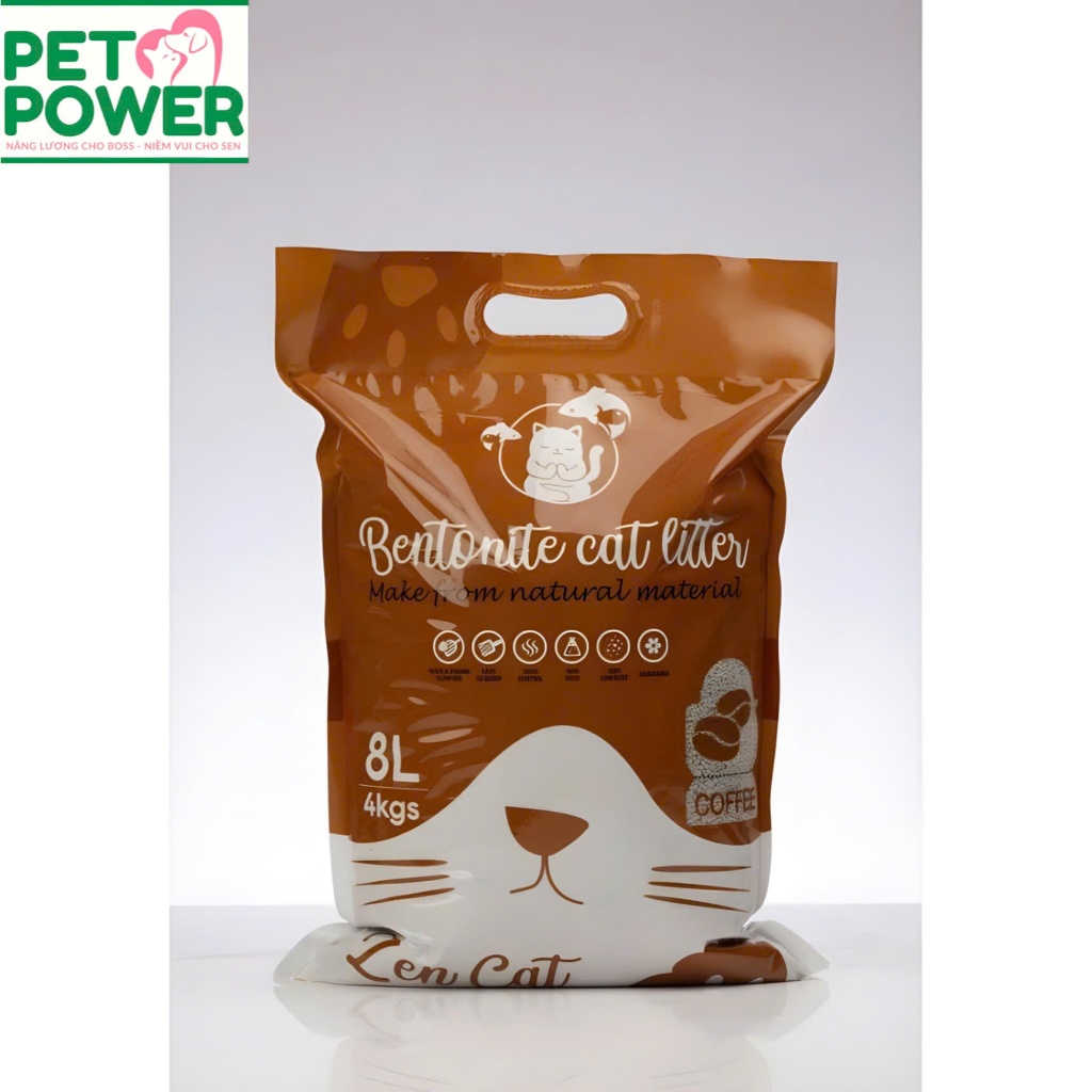 CÁT VỆ SINH CHO MÈO ZEN CAT 8L-100% Bentonite tự nhiên