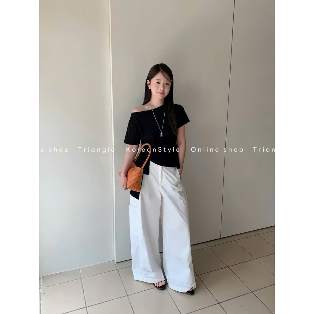 Triangle - (Giá thanh lý không hoàn) Sweet Shirt - Áo thun kiểu Hàn Quốc phong cách thanh lịch, dễ măc