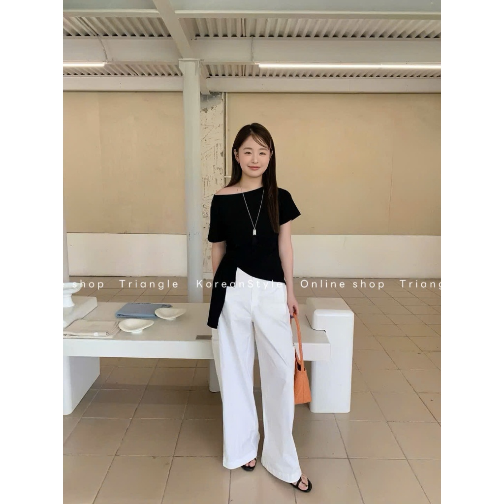 Triangle - (Giá thanh lý không hoàn) Sweet Shirt - Áo thun kiểu Hàn Quốc phong cách thanh lịch, dễ măc