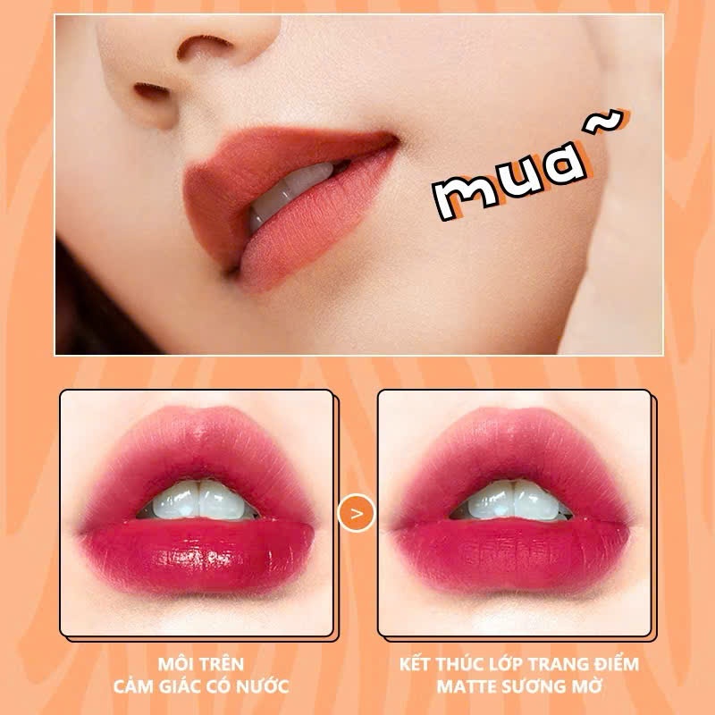 UKISS Son Tint Ginger Cat Trek Bền Màu Lâu Trôi Không Dính Cốc Dưỡng Ẩm Môi 3.3g | NHÍM HOUSE