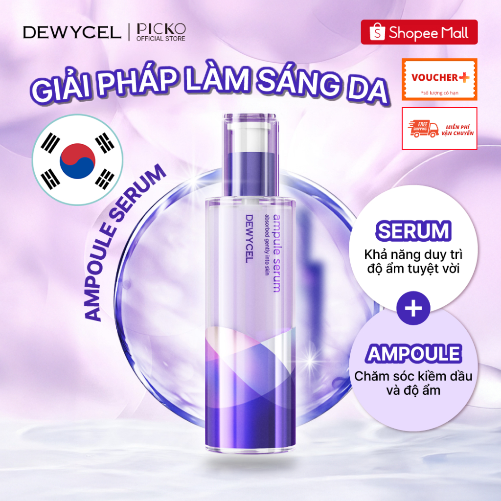 Tinh chất thế hệ mới Dưỡng Chuyên Sâu Cân Bằng Độ Ẩm Dewycel Ampule Serum 100ml.