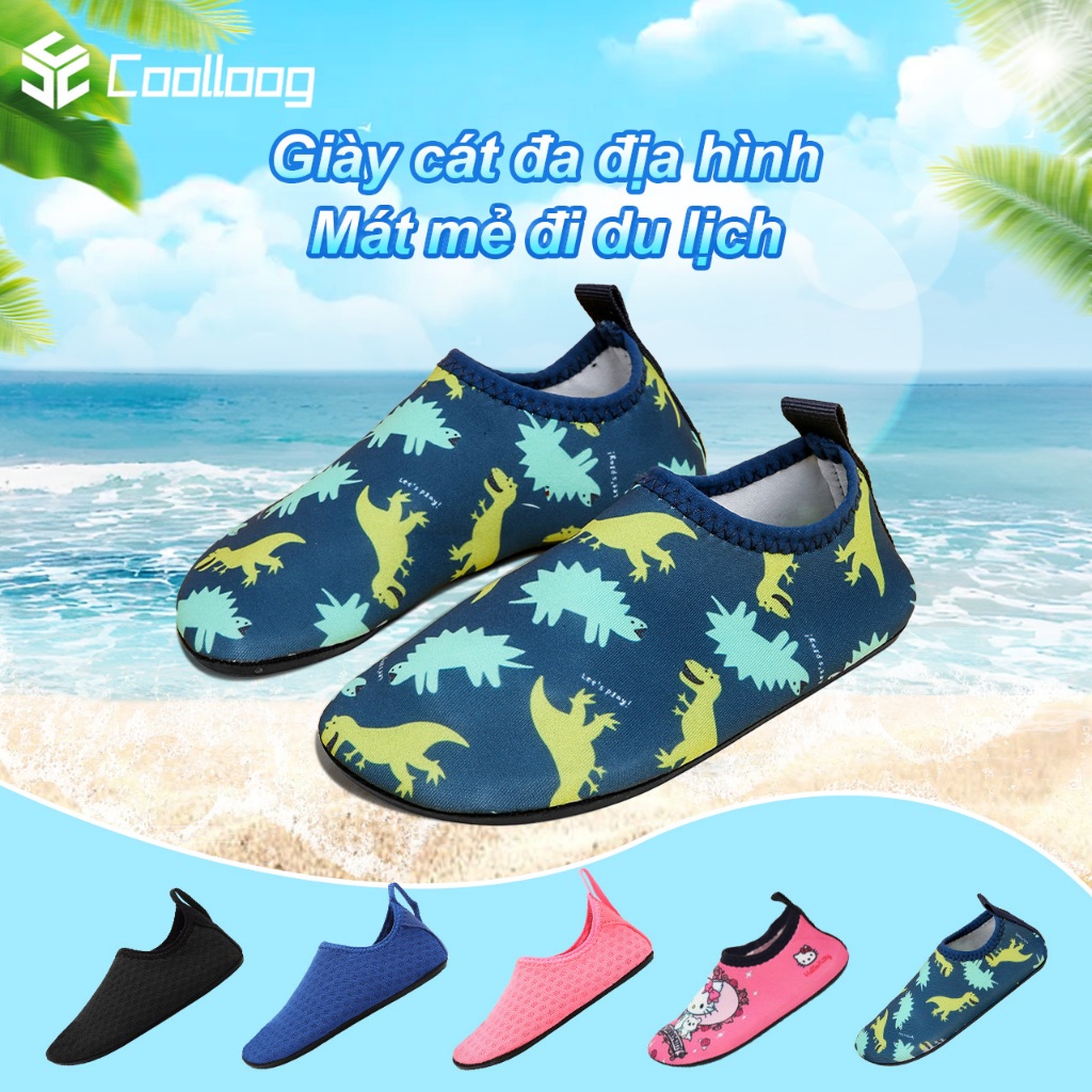 COOLLOOG Giày đi chân Barefoot Giày nước trẻ em Giày cao su trong nhà Giày bơi nhanh Bãi biển nhanh