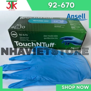 Găng tay cao su y tế | bao tay y tế nitrile xanh chuyên, hoá chất dùng cho phòng khám, spa