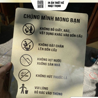 BẢNG NỘI QUY NHÀ VỆ SINH • CHÚNG MÌNH MONG BẠN • CHÚ Ý TOLET SANG TRỌNG • ALU NHŨ VÀNG [V01]