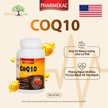 Hỗ trợ tim mạch - CoQ10 30mg - 30 viên - Pharmekal USA