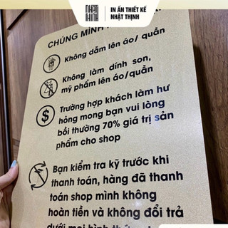 BẢNG NỘI QUY SHOP QUẦN ÁO • ALU NHŨ VÀNG [2]
