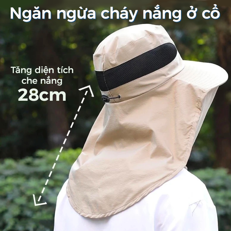 Mũ che nắng mũ chống côn trùng mũ lưới chống muỗi Có Lưới Chống Muỗi Khi Vải Thoáng Khí Mát Mẻ Phòng ngừa ong đốt