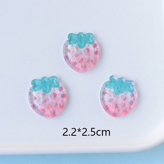 Set 10 Sticker, Charm 3D chủ đề Cá dâu DIY Mita gắn Dép Sục, Cá Sấu MayTo JB-357
