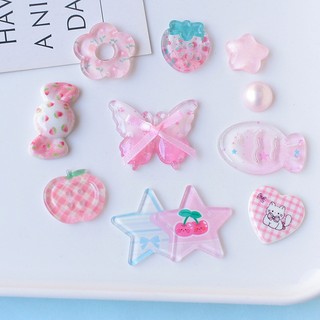 Set 10 Sticker, Charm 3D chủ đề Cá dâu DIY Mita gắn Dép Sục, Cá Sấu MayTo JB-357