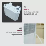 Máy hút ẩm Fujihome DH25W-HEPA-NEW 25L/ngày , lọc HEPA + Anion, sấy quần áo, WiFi, màn hình LED — ảnh 8