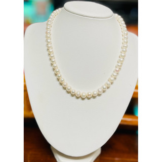 chuỗi vòng cổ ngọc trai nước ngọt thật tự nhiên dài 43cm. MS:456VH