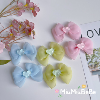 Set 2 kẹp nơ đính charm handmade cho bé yêu