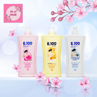 SỮA TẮM Trắng Da E100 Hoa Hồng 800g - Hàng Chính Hãng