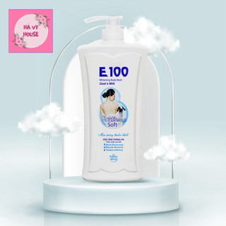 SỮA TẮM Trắng Da E100 Hoa Hồng 800g - Hàng Chính Hãng