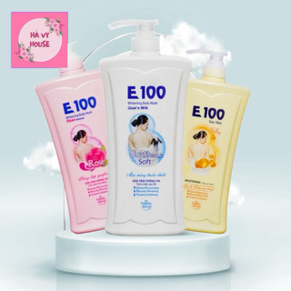 SỮA TẮM Trắng Da E100 Hoa Hồng 800g - Hàng Chính Hãng